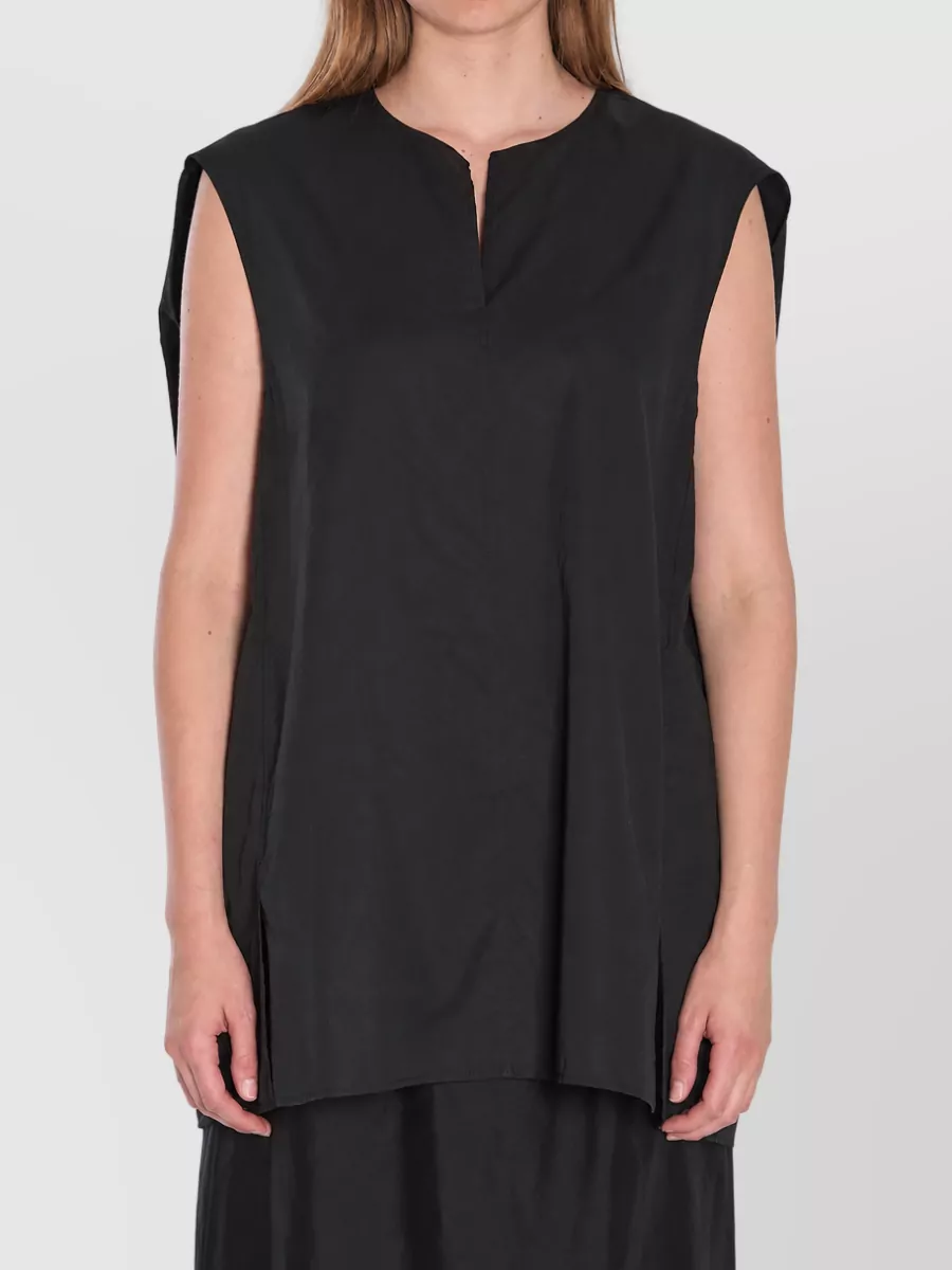 The Row Cotton Oversized Sleeveless Blouse