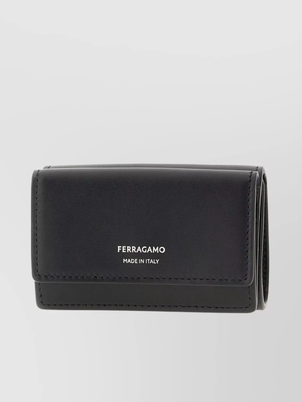 Ferragamo Compact Smooth Calf Leather Wallet With Key Rings