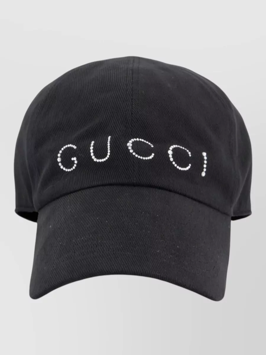 Gucci rhinestone logo baseball cap