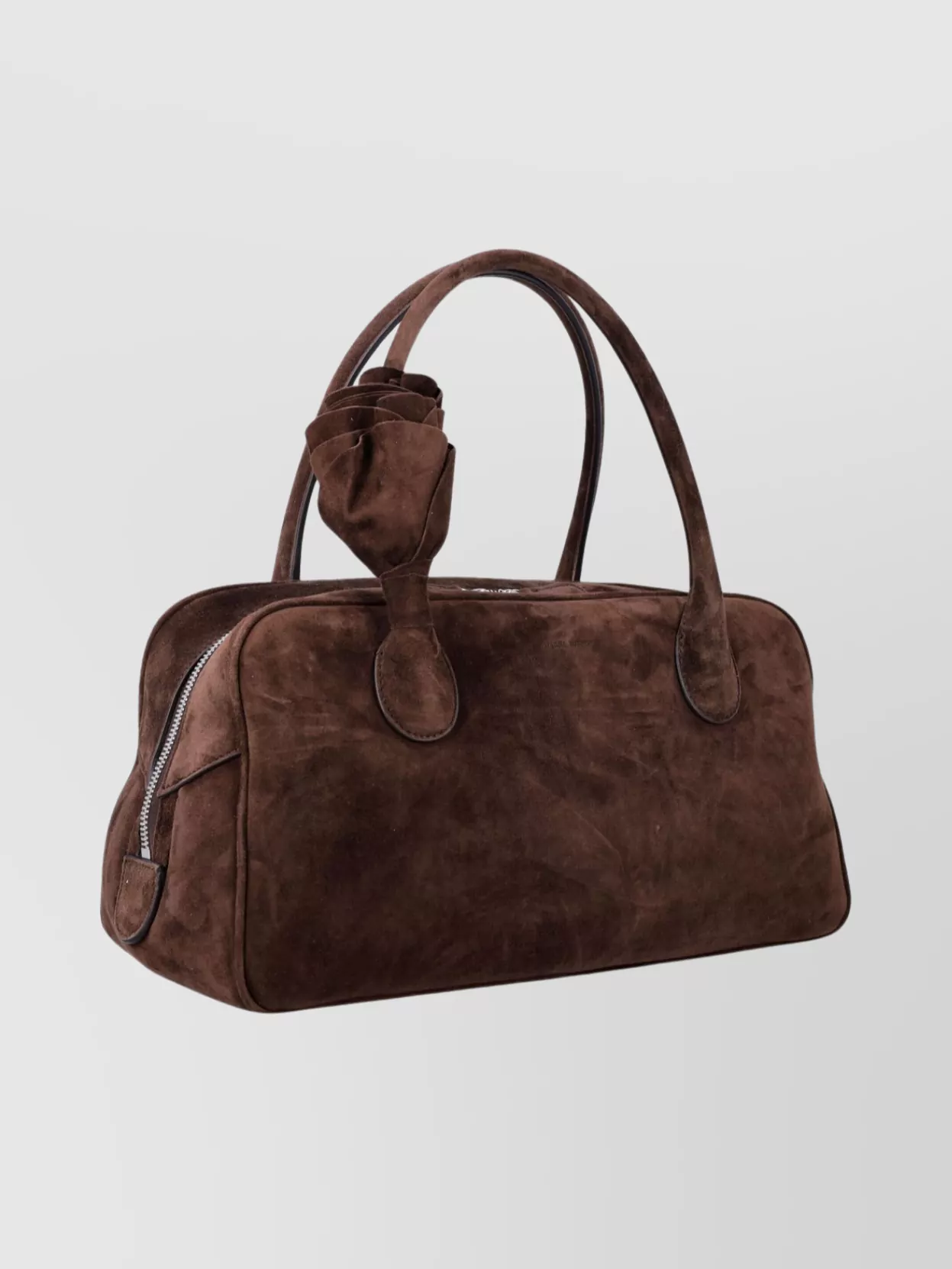 Magda Butrym Suede Shoulder Bag Floral Detail