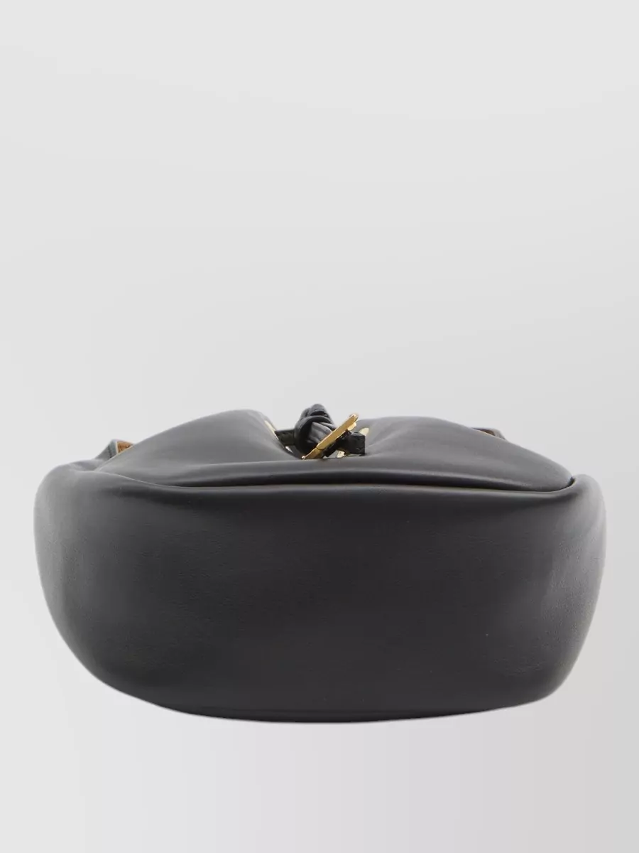 Saint Laurent Calfskin Leather Bucket Chain Shoulder Bag