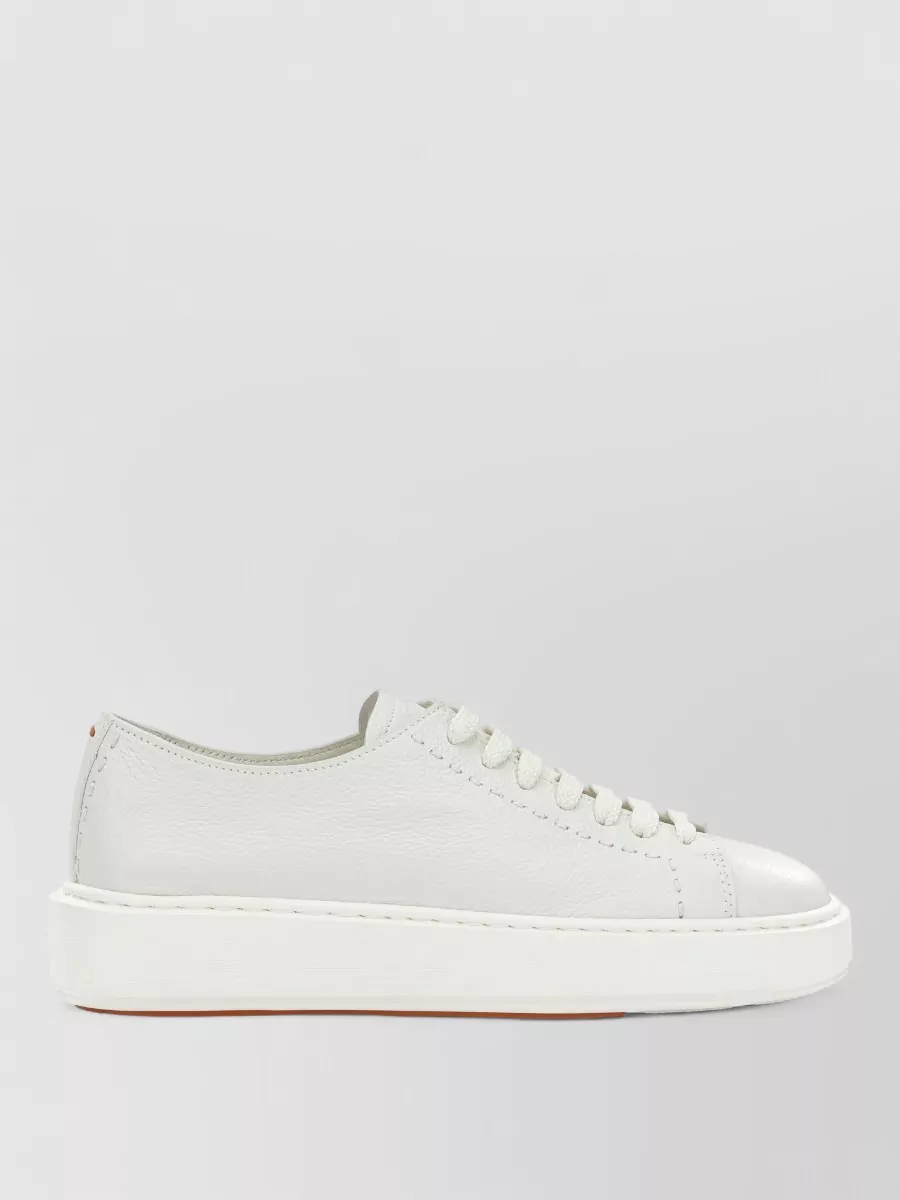 Santoni Leather Low-Top Sneakers