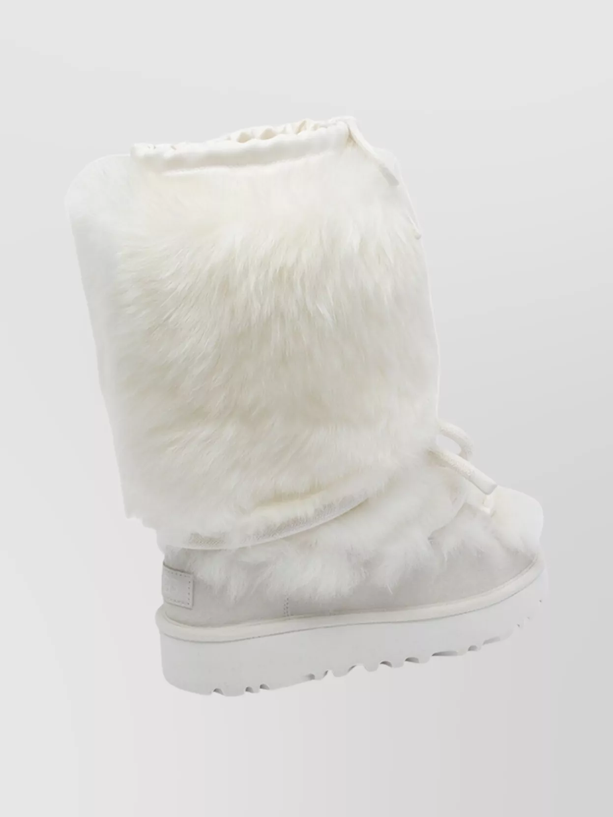 Ugg Round Toe Ankle Boots With Faux Fur