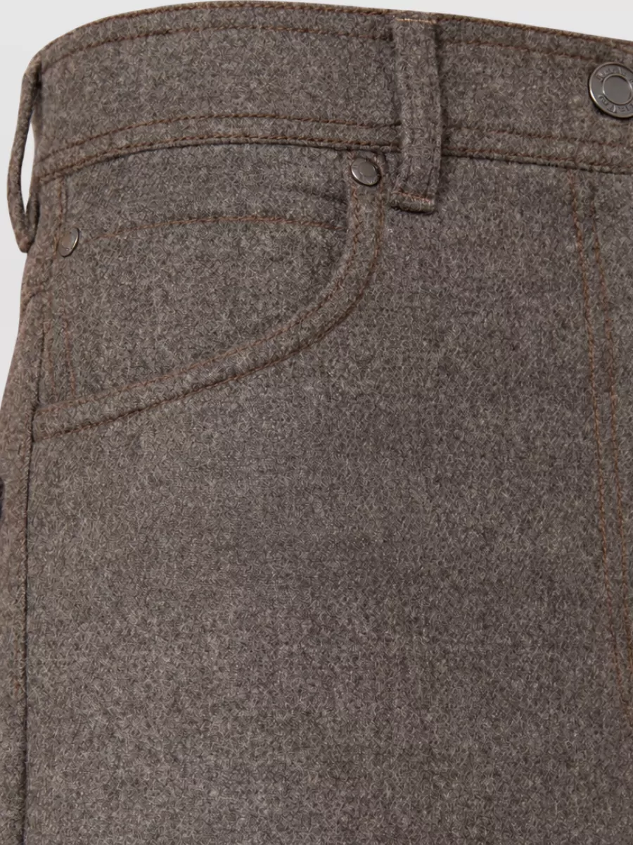 Max Mara Virgin Wool High-Rise Wide-Leg Trousers