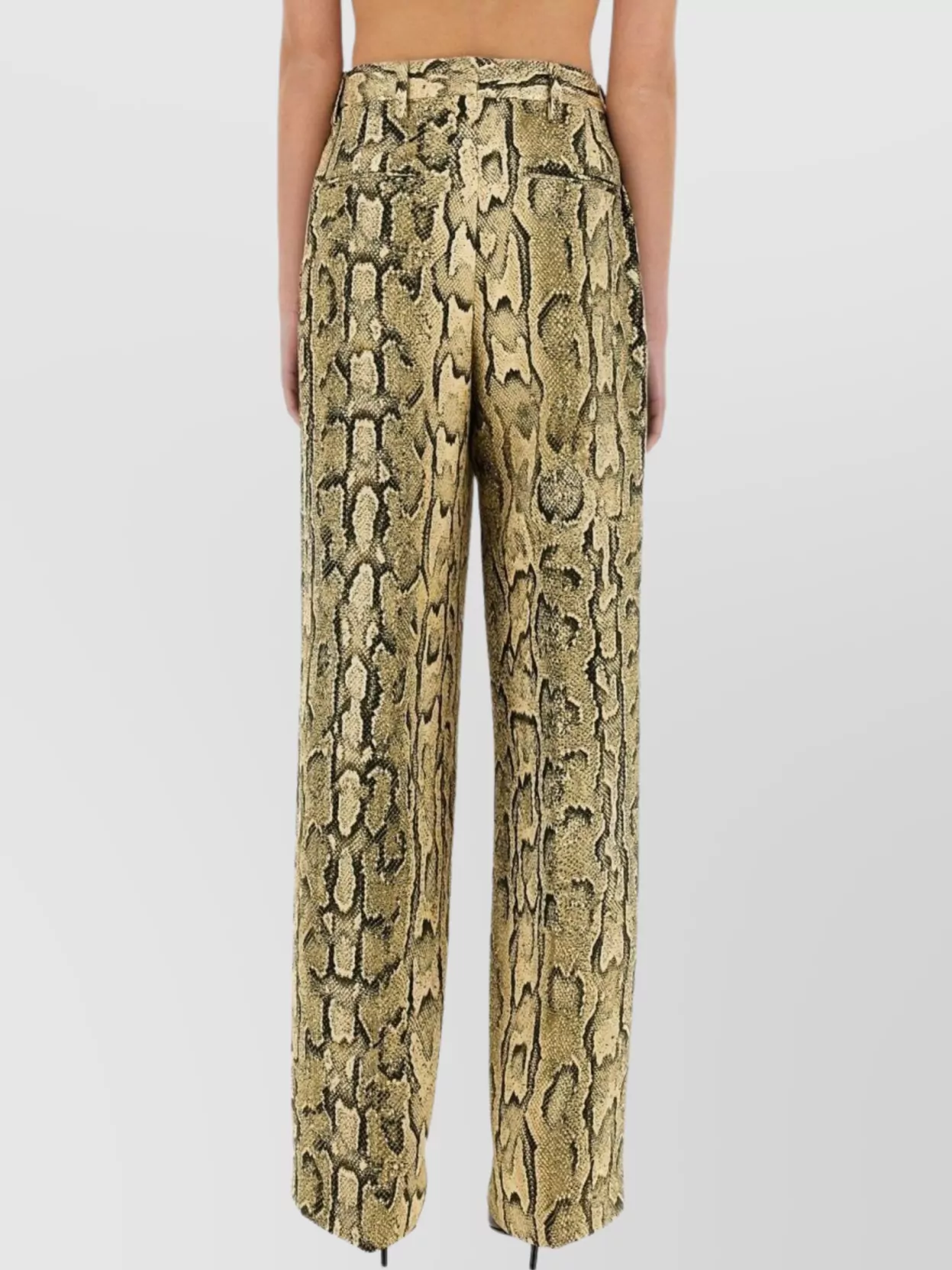 Dries Van Noten Wide Leg High Waist Animal Print Trousers In Animal Print