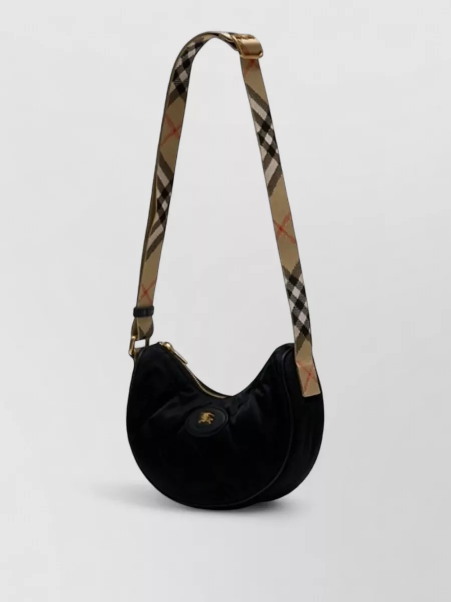 Burberry Horseshoe Nylon Crossbody Bag