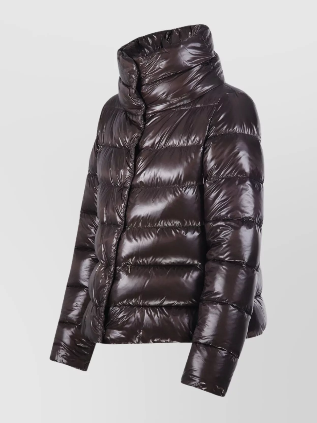 Herno Quilted High Collar Long Sleeve Jacket