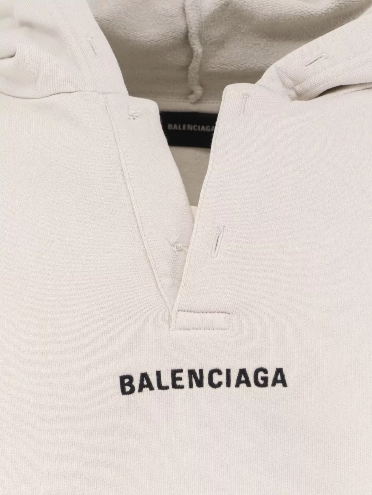 Balenciaga Hooded Cotton Sweatshirt Kangaroo Pocket