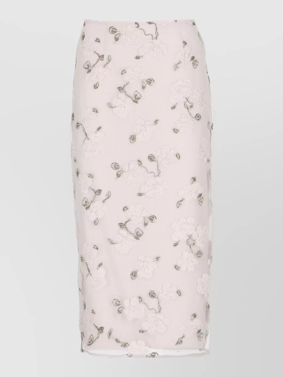 Rotate Sequin-Embellished High-Waisted Midi Pencil Skirt