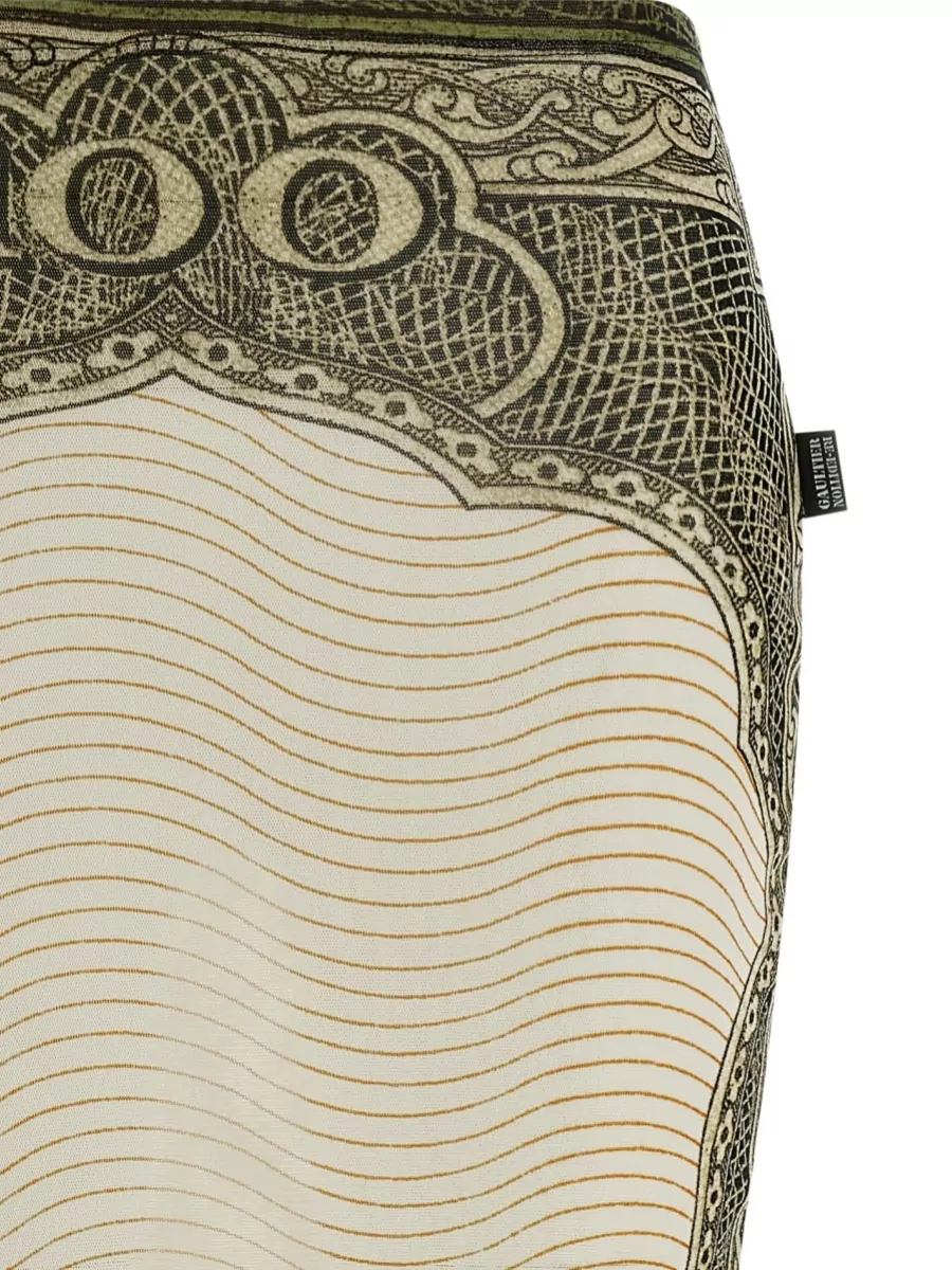 Jean Paul Gaultier Reedition Cartouche High Waist Long Skirt