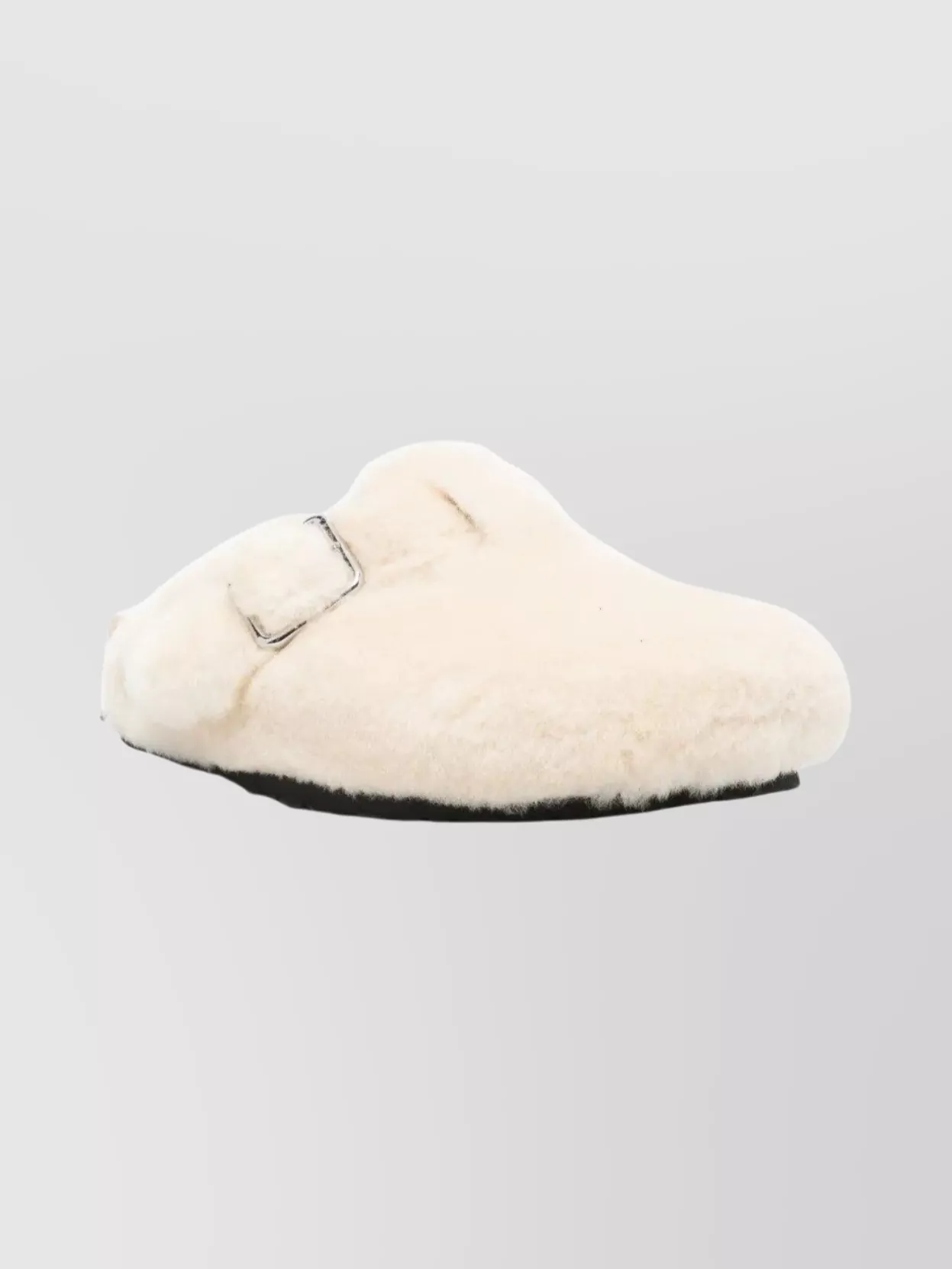 Birkenstock 1774 Shearling Clogs Featuring Buckle Detail In Neutral