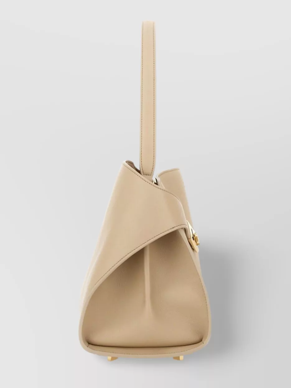 FERRAGAMO STRUCTURED SILHOUETTE SHOULDER BAG