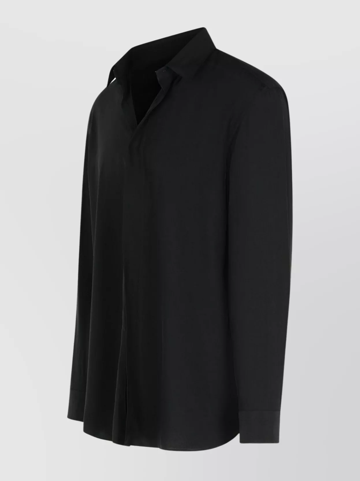 Tom Ford Luxurious Silk Long Sleeve Shirt In Black