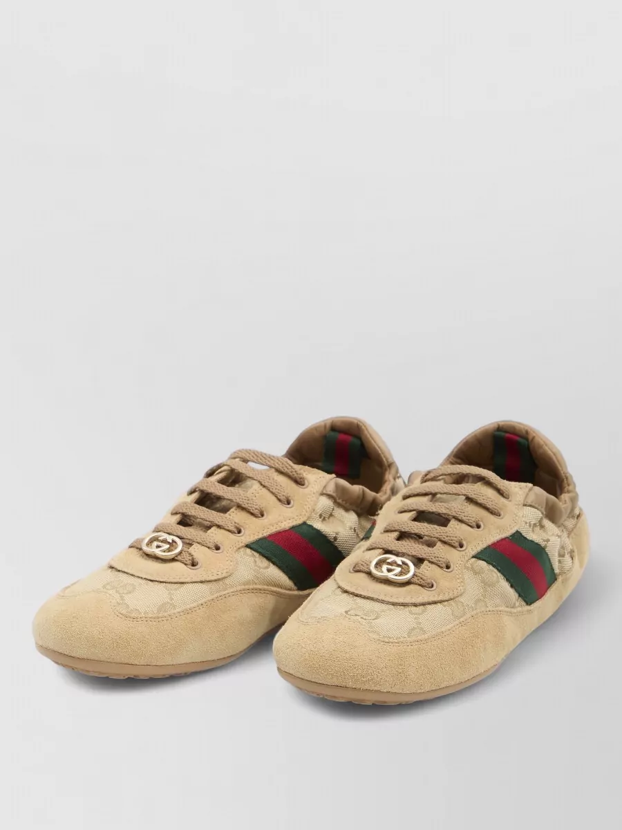 Gucci Monogram Fabric Sneakers Low Top Design