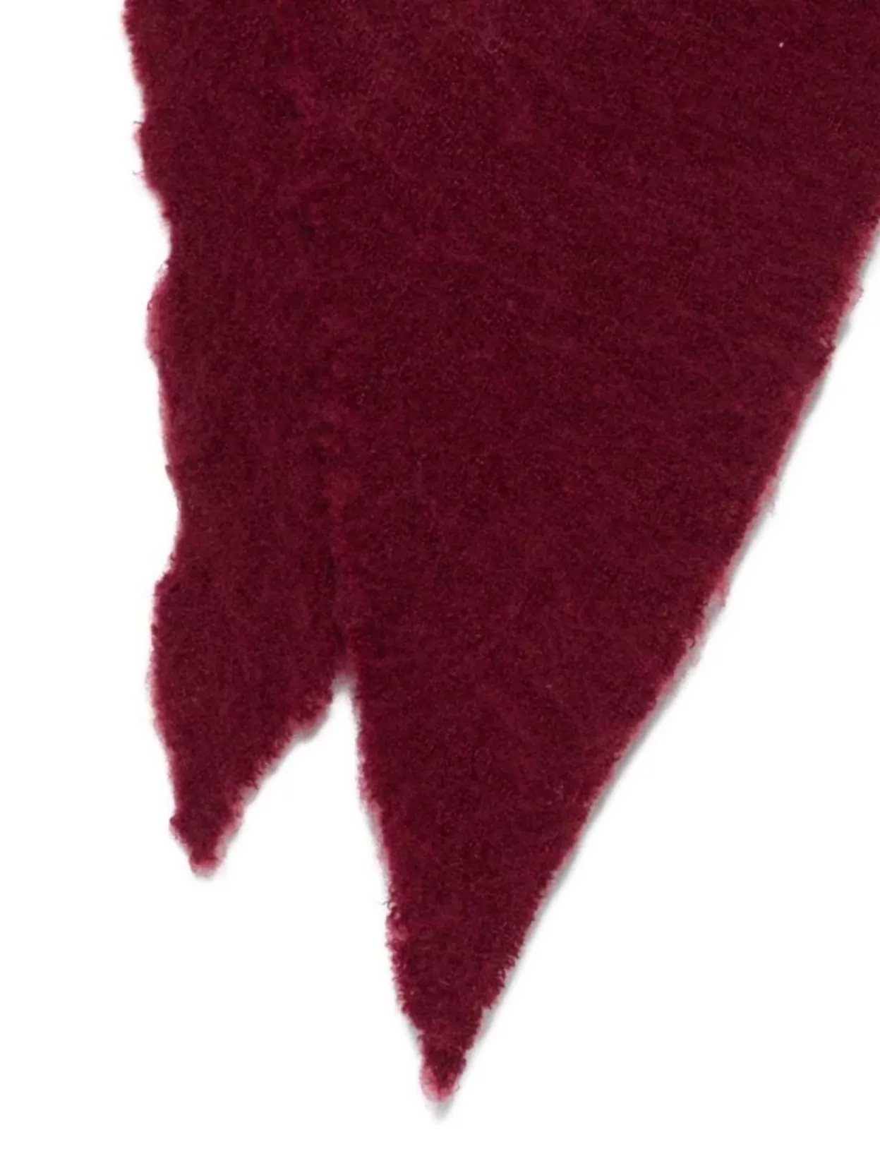 Faliero Sarti Triangular Cashmere Wool Scarf With Frayed Edges