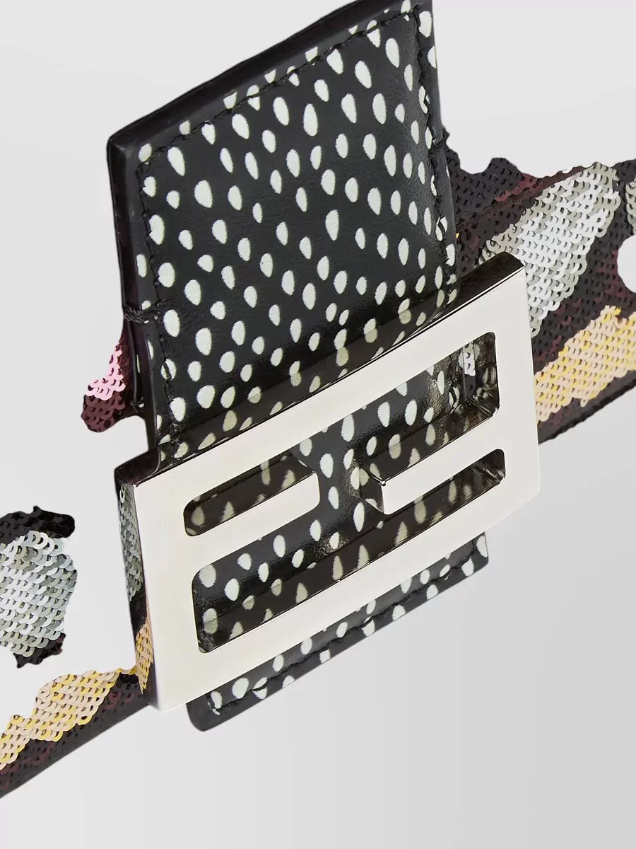 Fendi Butterfly Sequin Shoulder Bag Detachable Strap