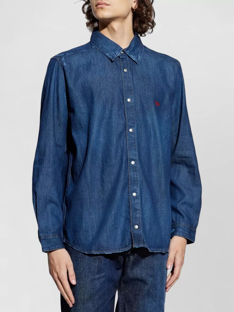 Diesel Long Sleeve Regular Fit Shirt Front Buttons