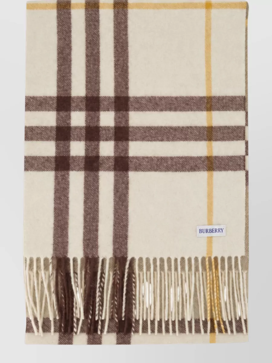 Burberry cashmere checked scarf