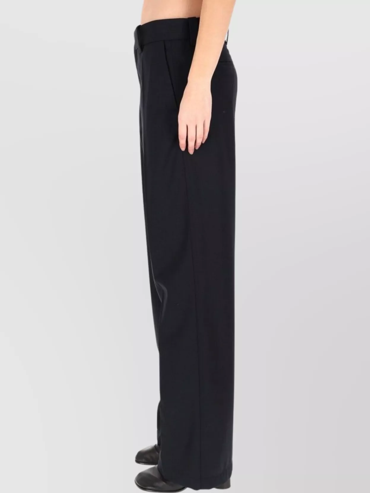Lemaire Wide-Leg Trousers With Pleats And Pockets