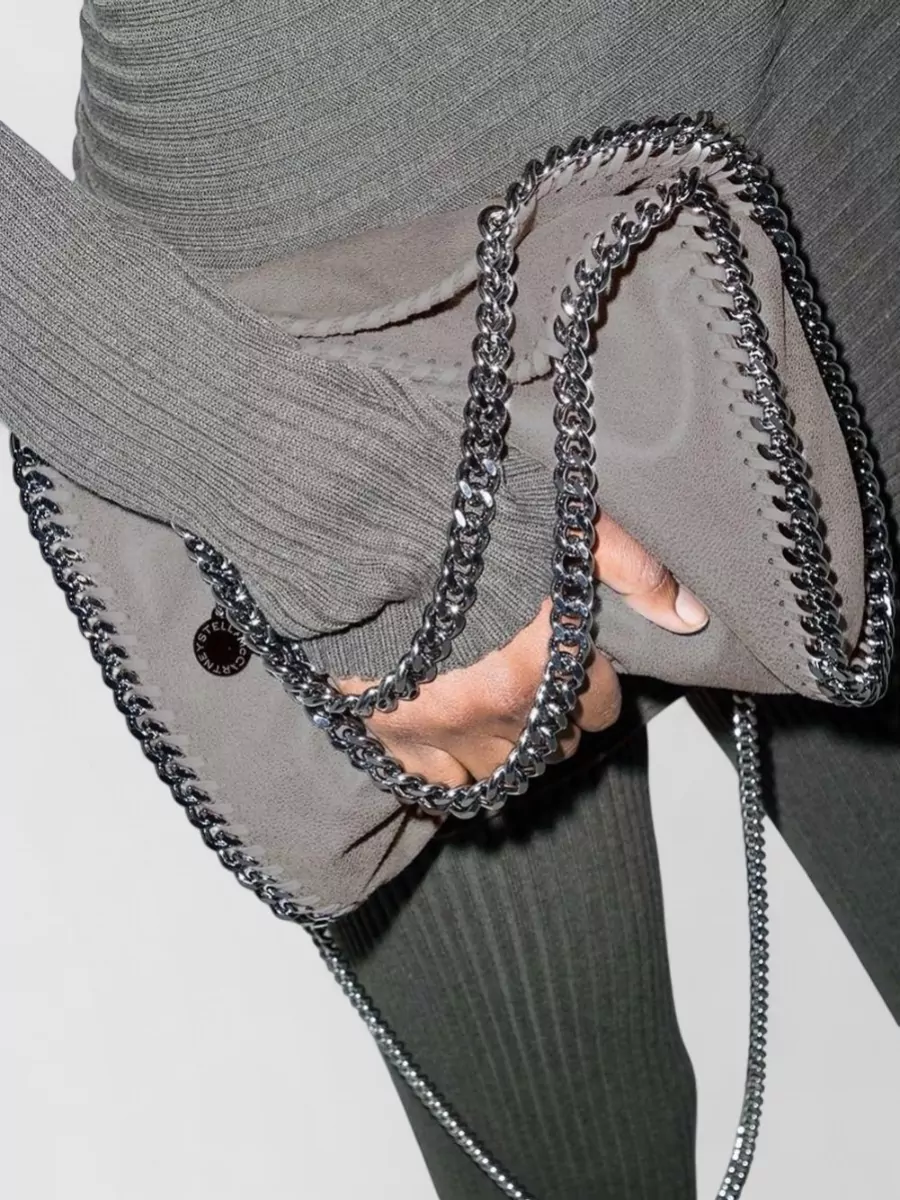 Stella Mccartney Falabella Mini Tote Bag Chain Trim