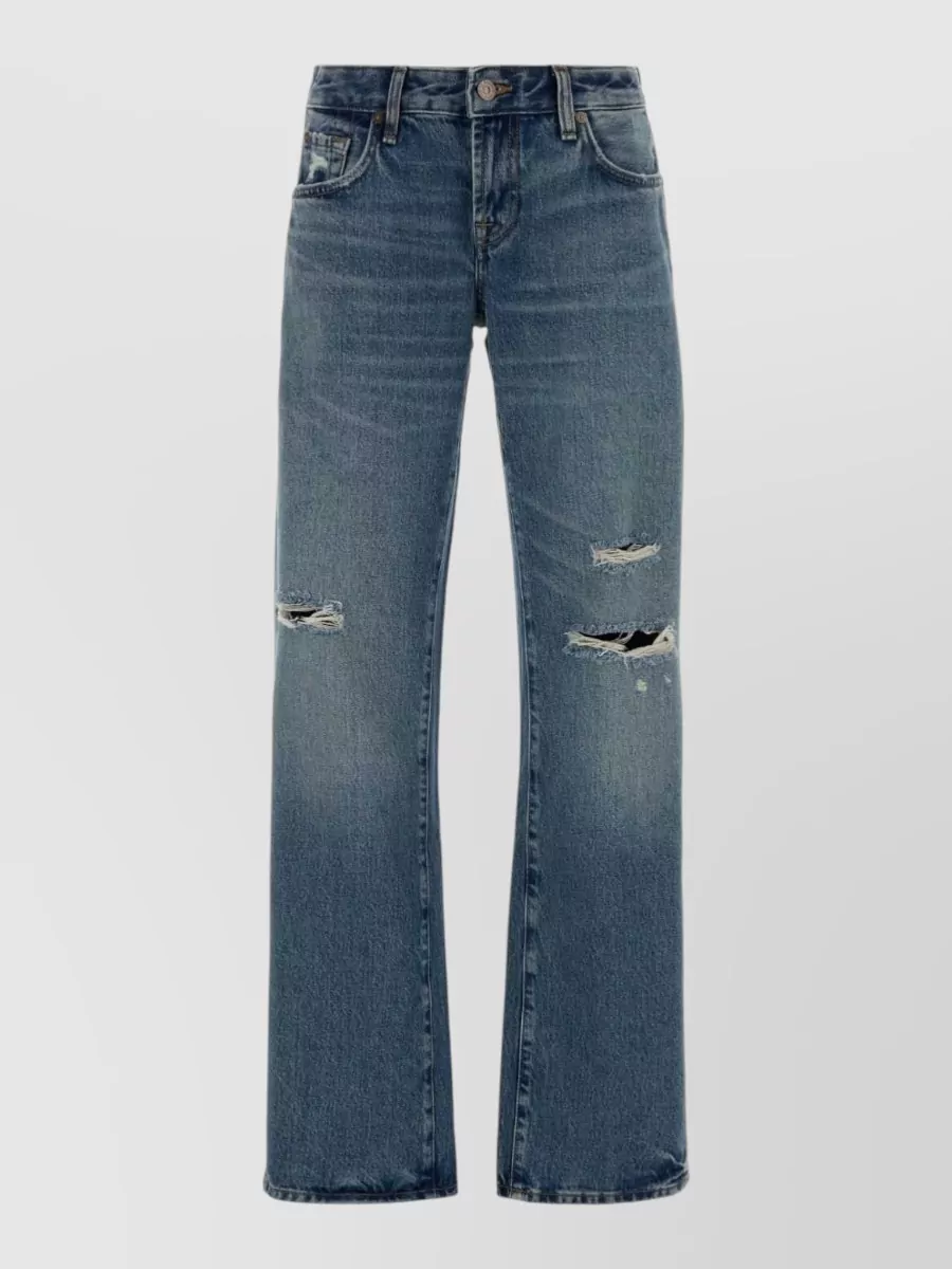 7 For All Mankind Denim low-rise straight-leg jeans