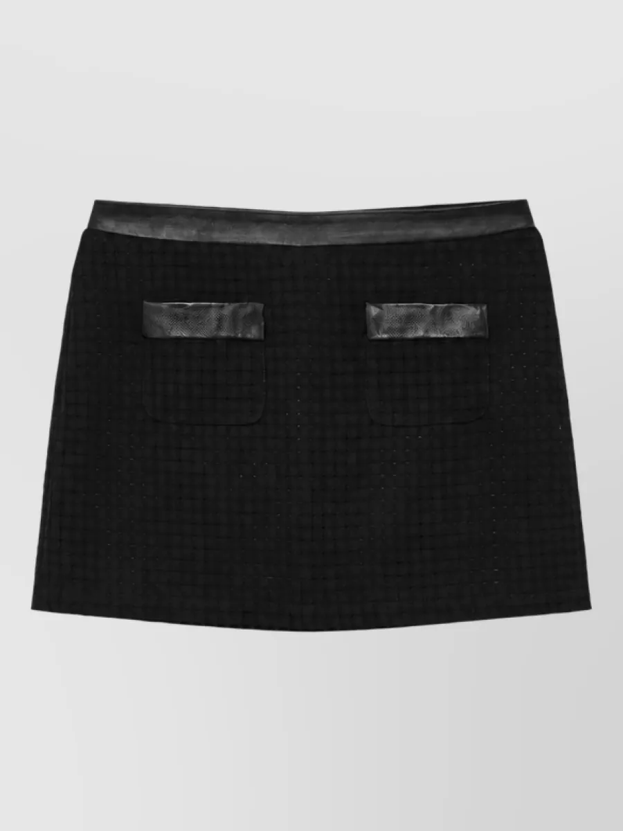 Casablanca Cotton High-Rise Mini Skirt