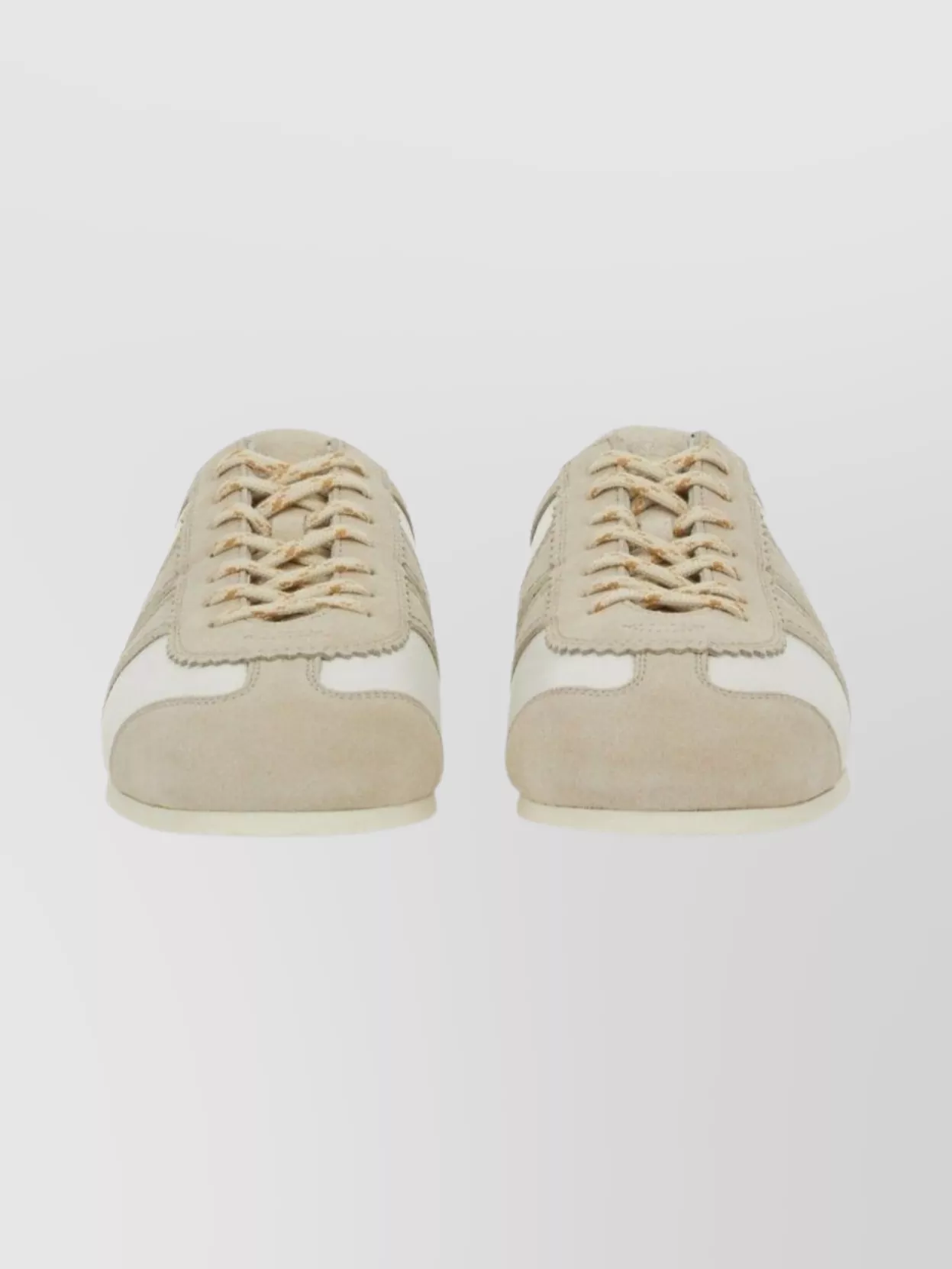 Dries Van Noten Premium Low-Top Leather Sneakers Suede Panels