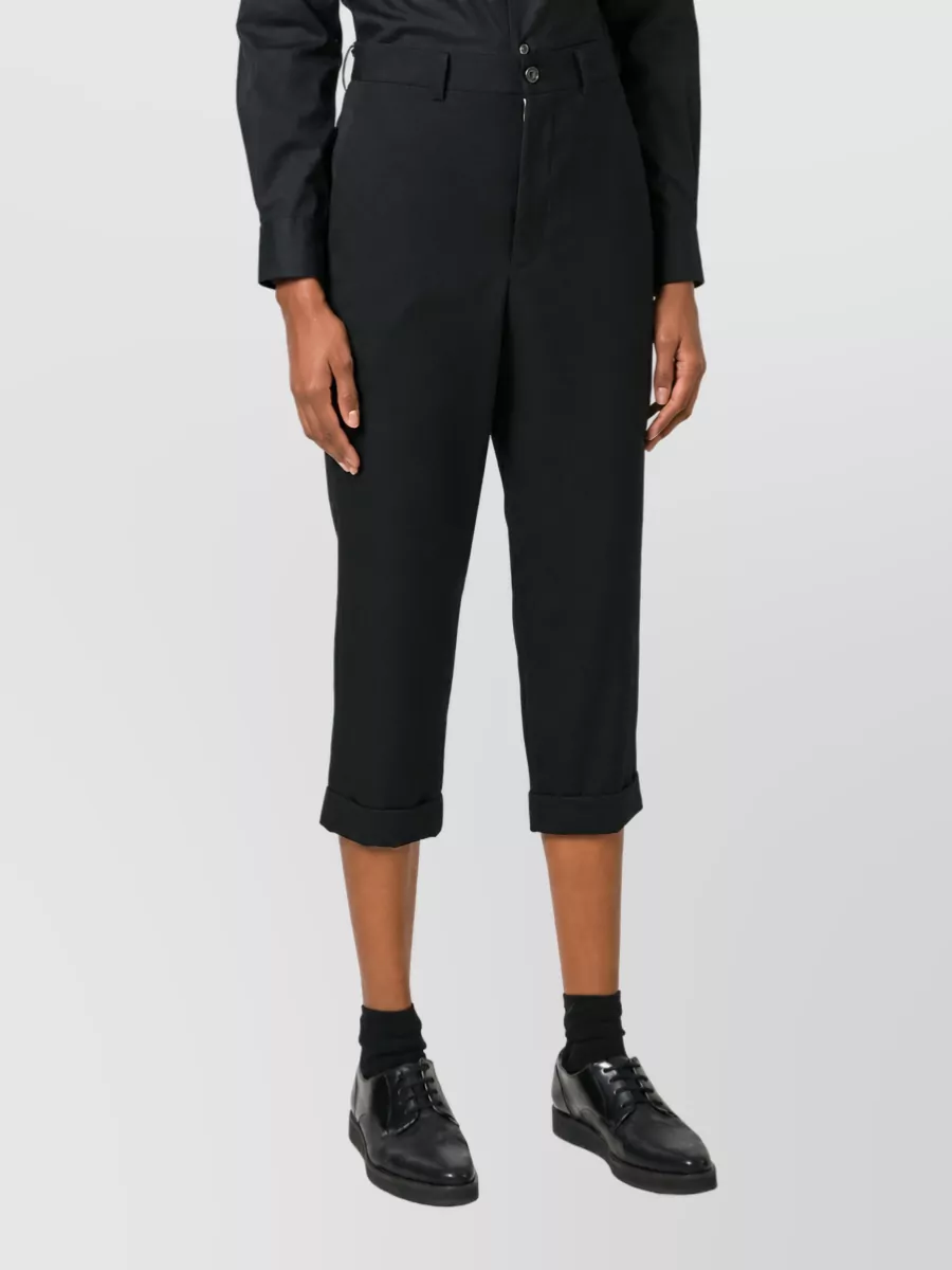 Comme Des Garçons Wool Cropped Tailored Trousers