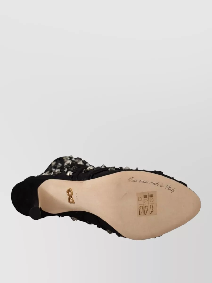 Dolce&Gabbana Crystal-Embellished Ankle Boots