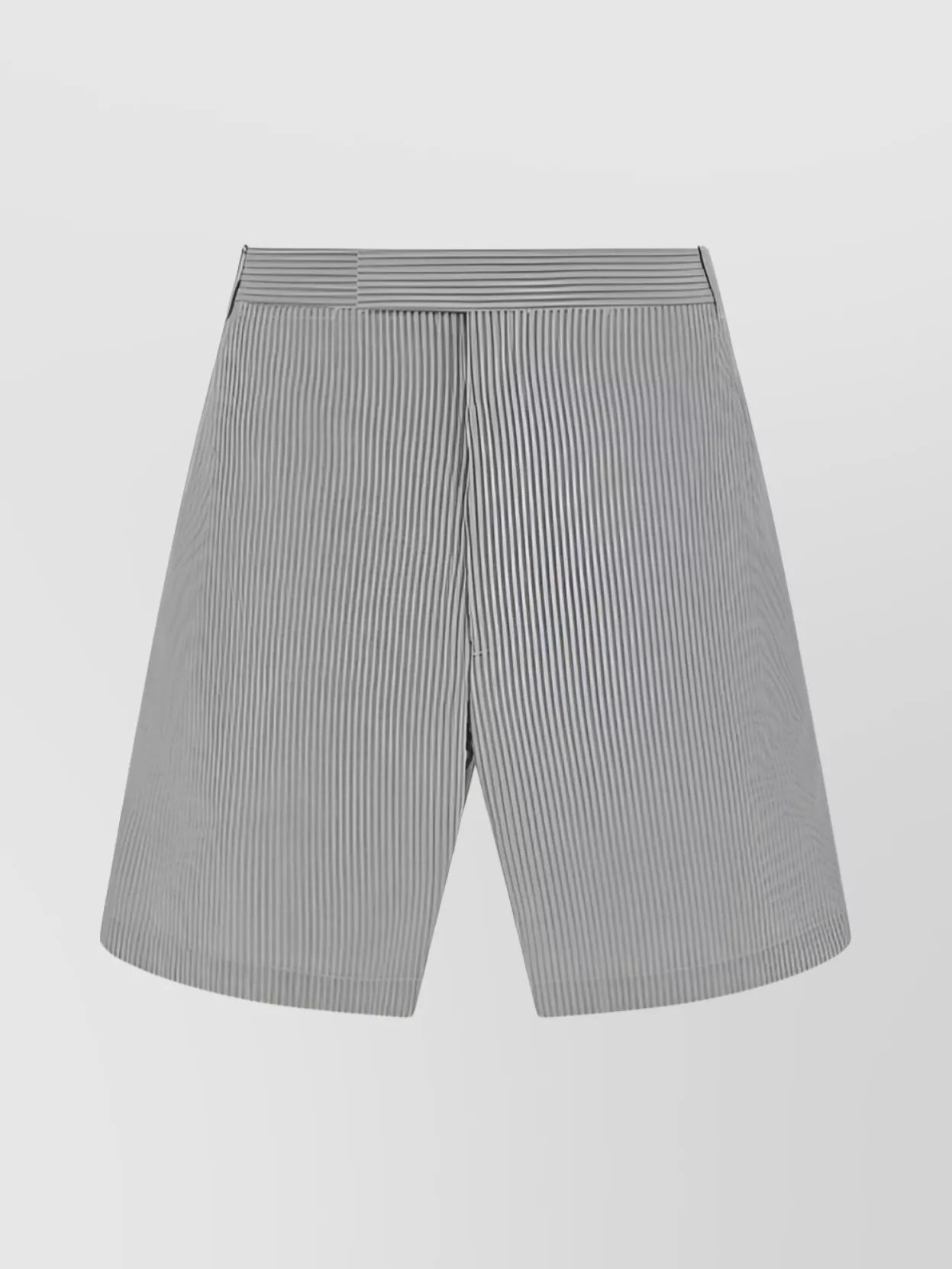 Shop Thom Browne Striped Cotton Bermuda Shorts Pockets