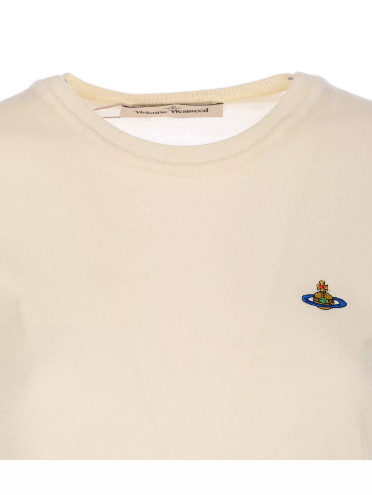 Vivienne Westwood Ribbed Hem Crewneck Top With Short Sleeves
