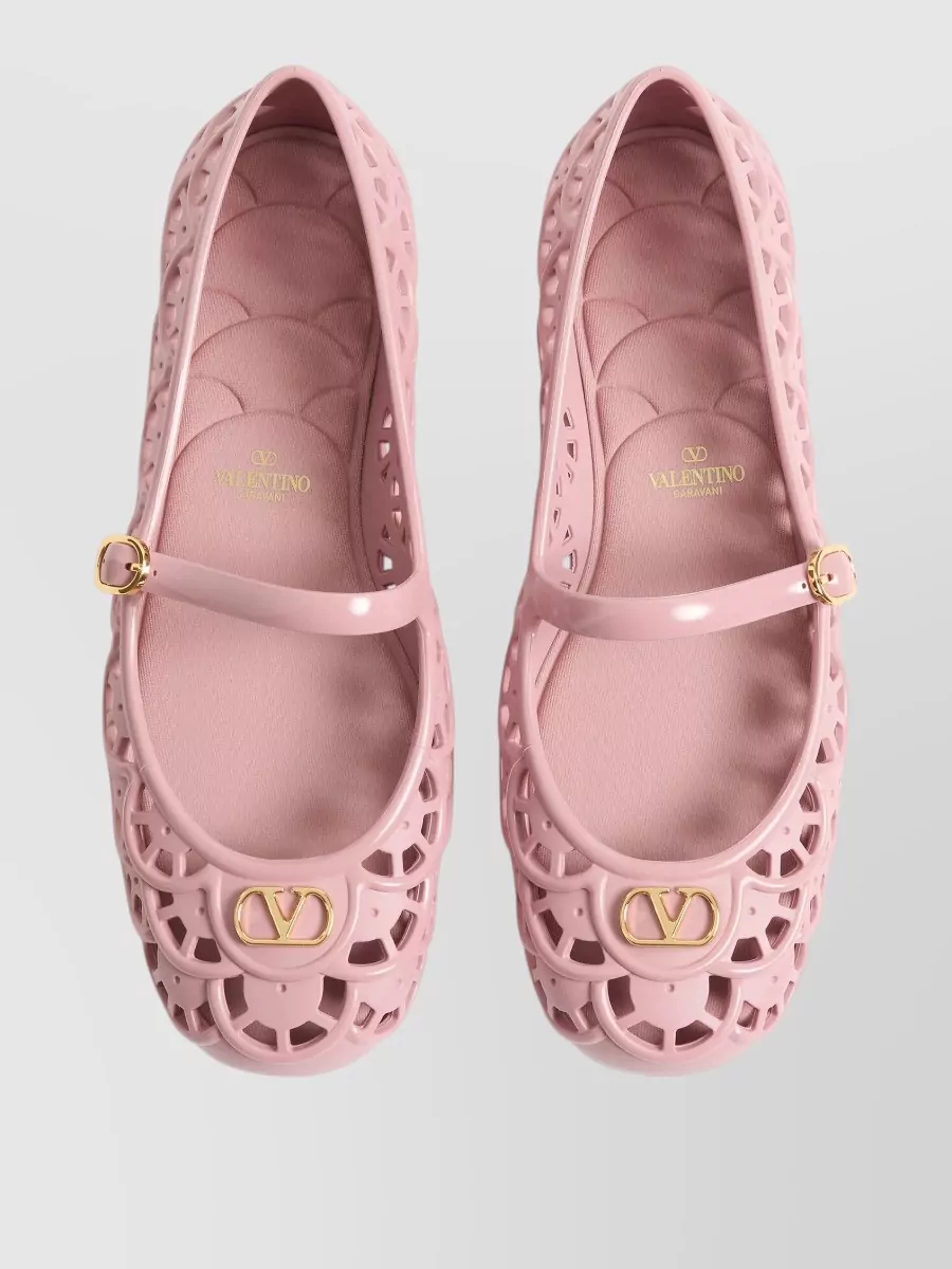 Valentino Garavani Rubber Mary Jane Ballerina Shoes