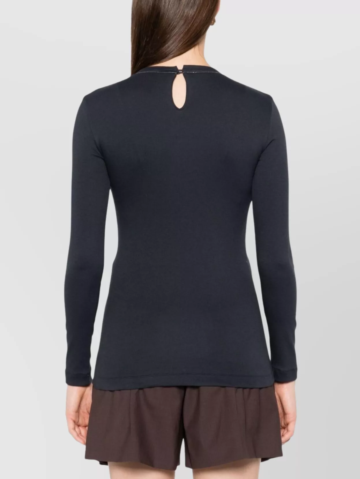Brunello Cucinelli Embellished Crewneck Sweater With Keyhole Detail