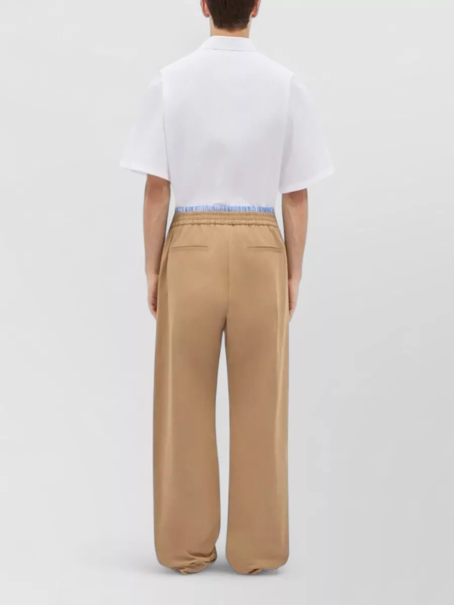 Msgm Cotton Wide-Leg Trousers
