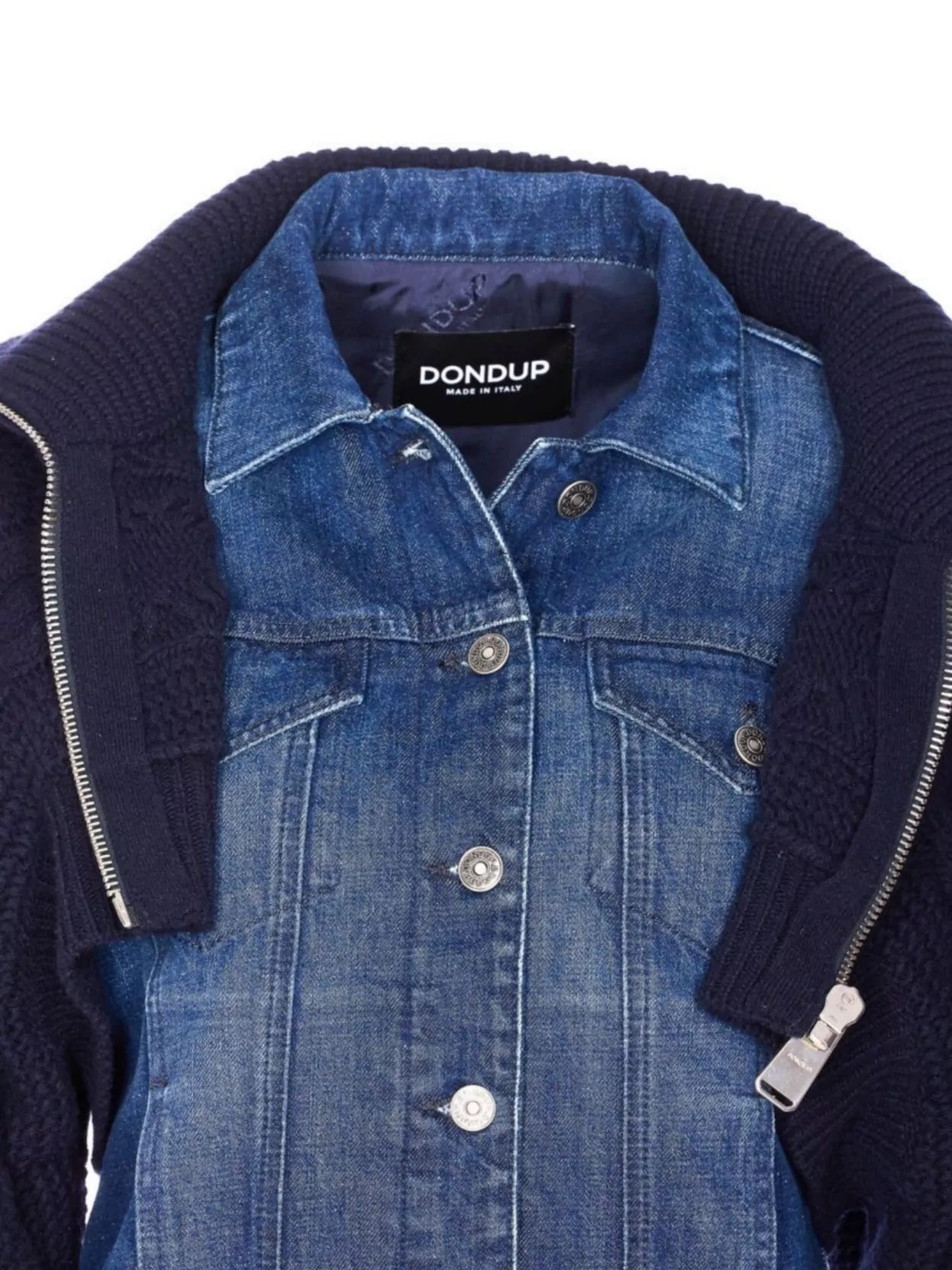 Dondup Long Sleeve Down Jacket With Ribbed Collar
