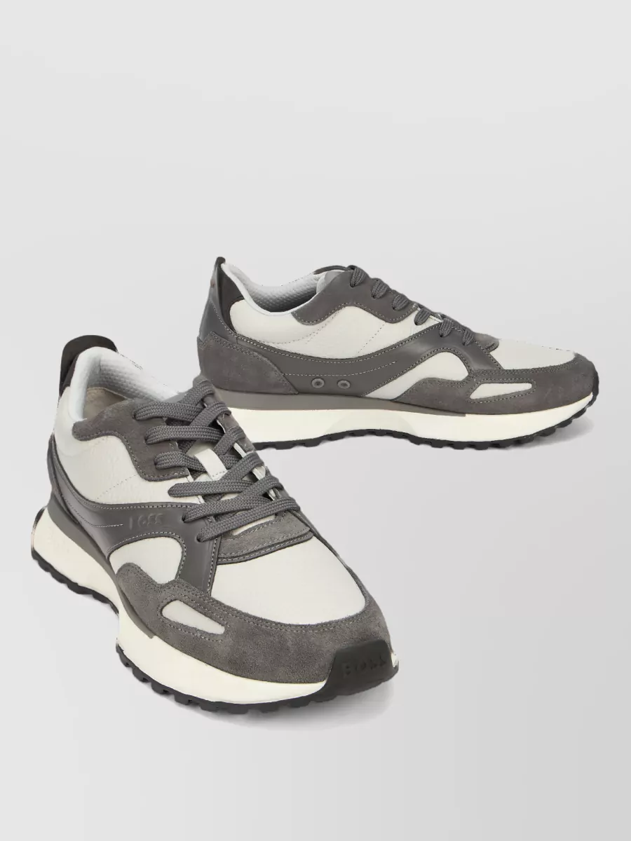Boss leather low-top sneakers