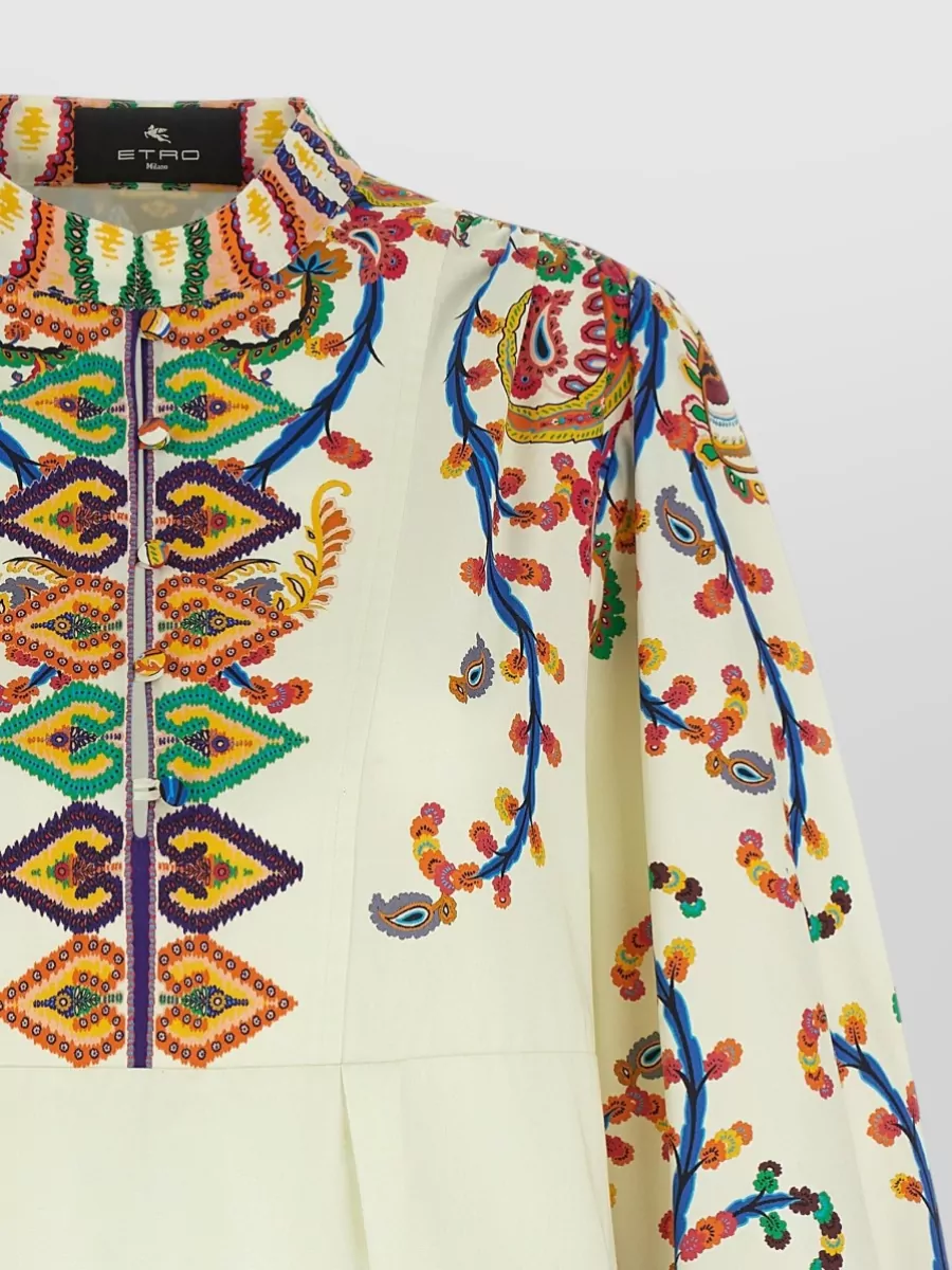 Etro Printed Cotton Mini Dress
