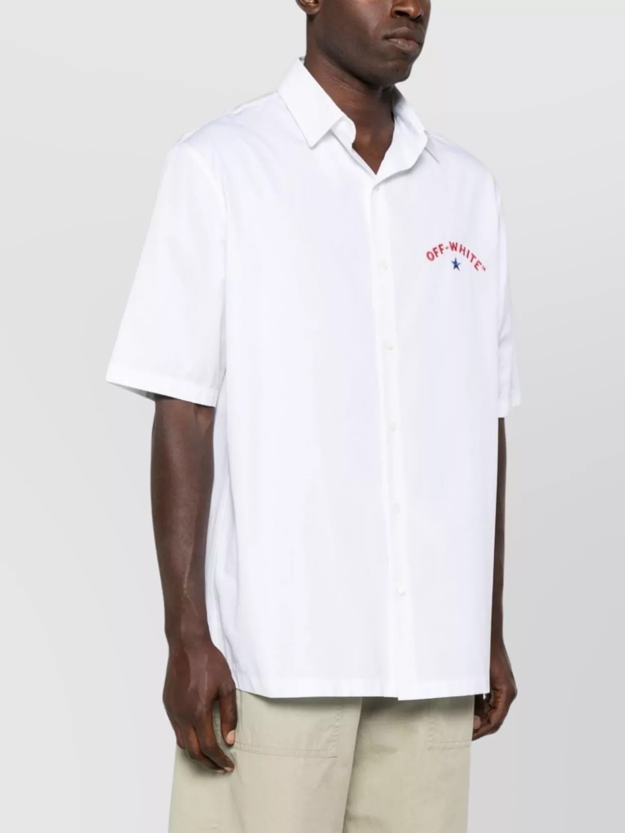 Off-white Star Arrow Graphic Bowling Shirt