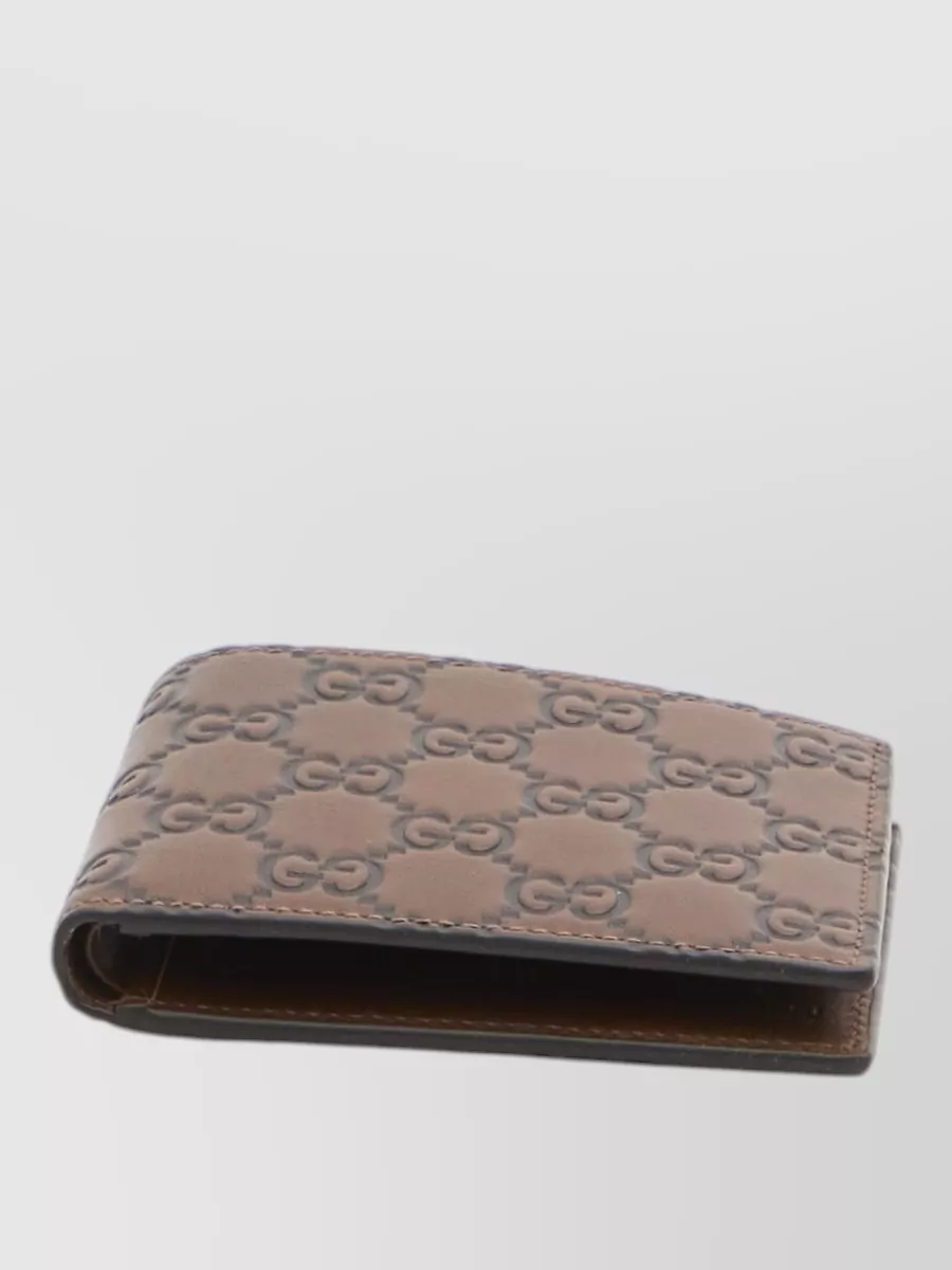 Gucci Gg Emblem Leather Bifold Wallet