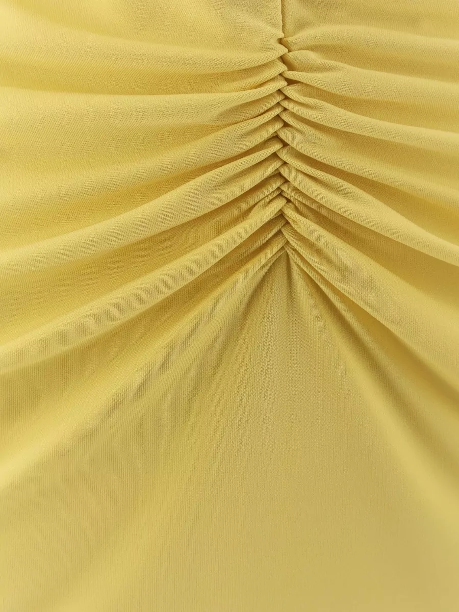 Stella Mccartney Viscose Dress Crew Neck Draped Design