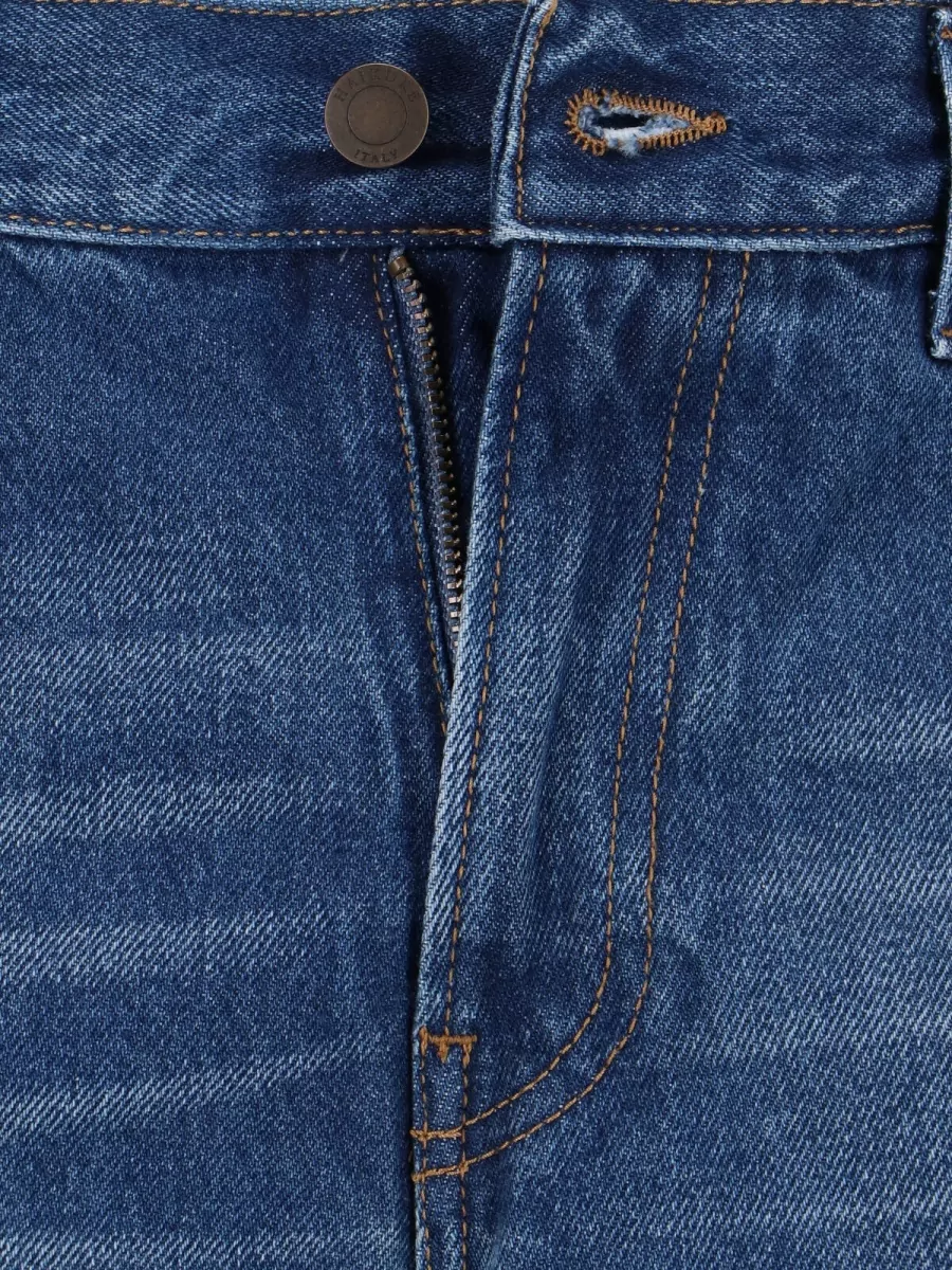 Haikure Straight Trousers Flared Design Five Pocket