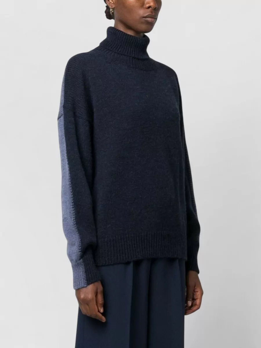 Alysi Two-Tone Turtleneck Jumper