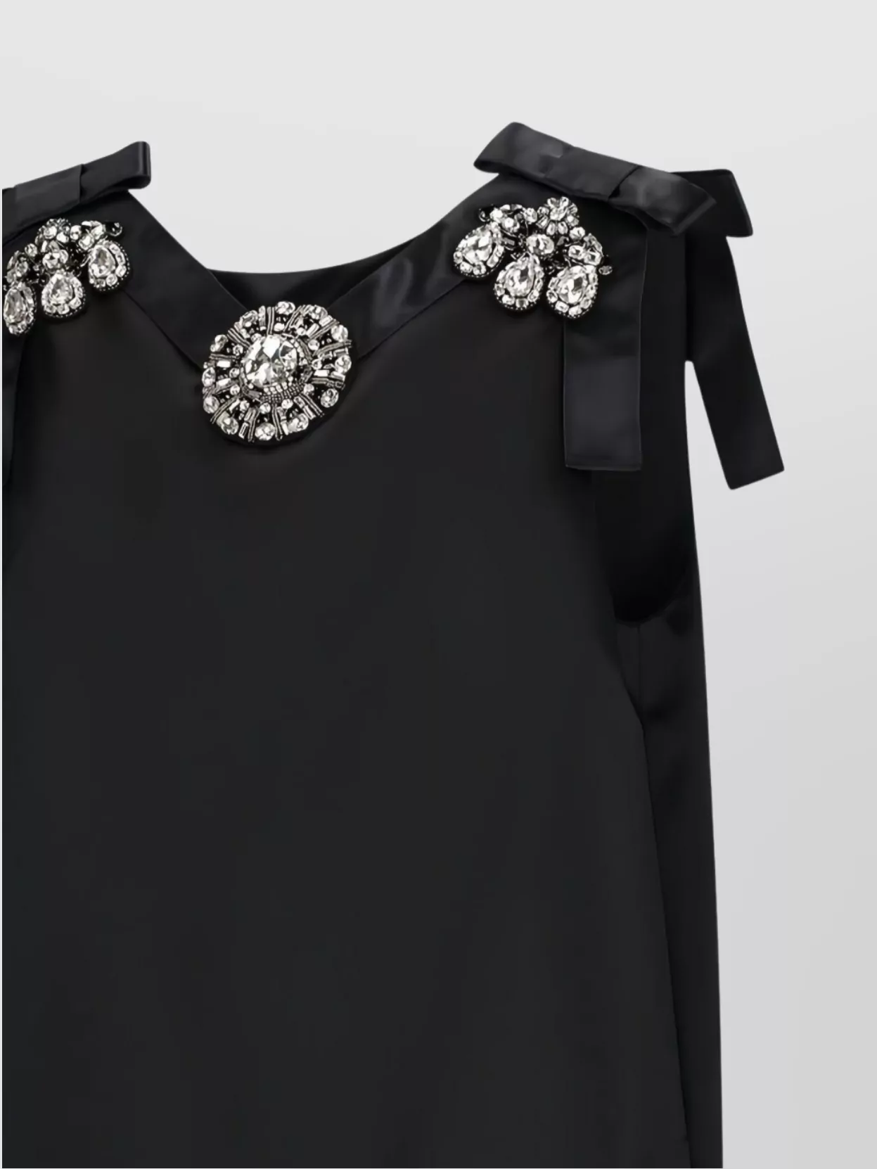 Dolce&Gabbana Sleeveless Knee Length Dress With Bow And V-Back