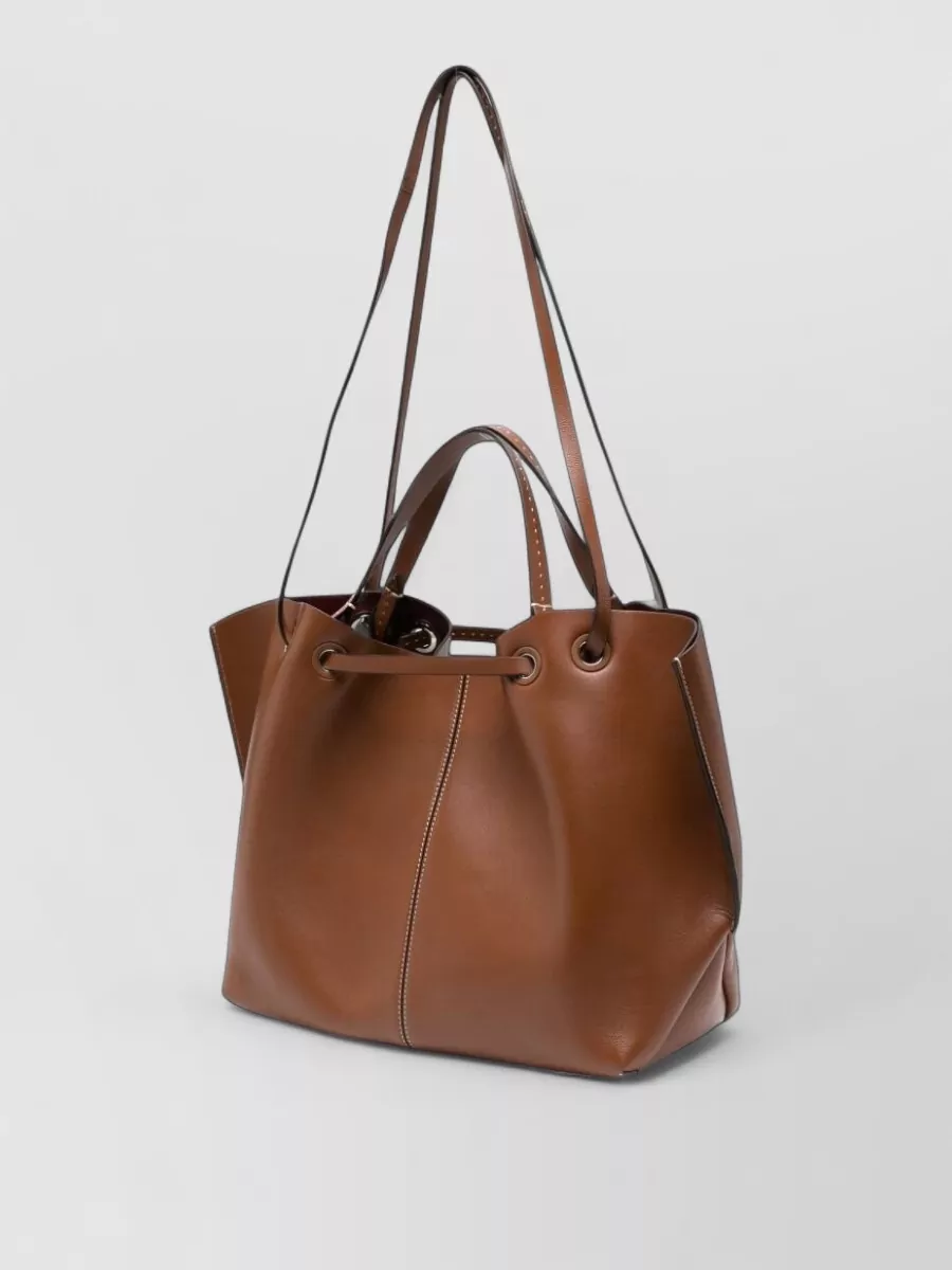 Max Mara leather bucket bag
