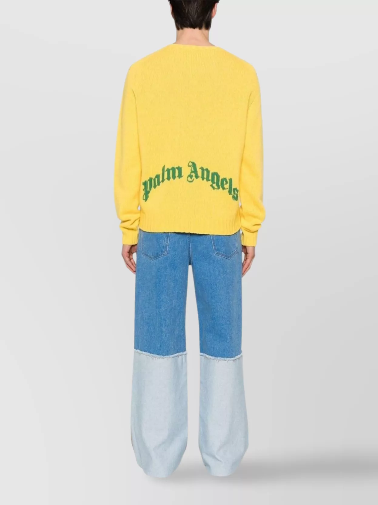Palm Angels Ribbed Crewneck Sweater With Long Sleeves