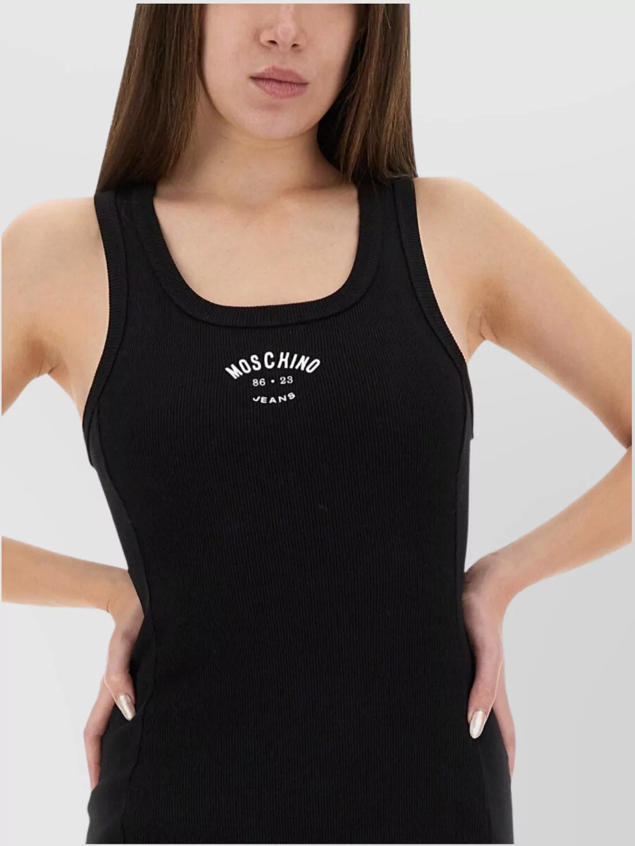 Moschino Slim-Fit Logo-Print Mini Dress