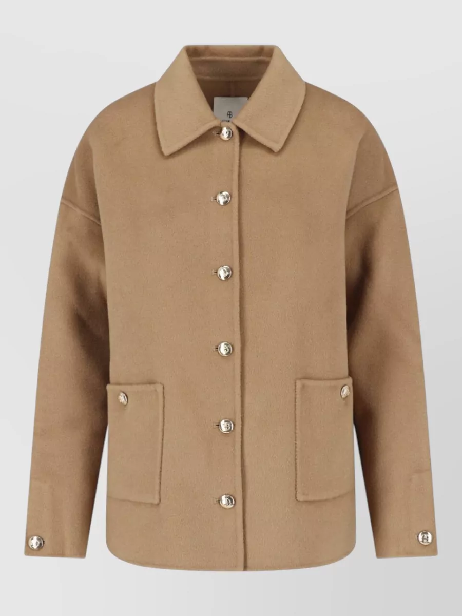 Anine Bing cashmere wool single breasted coat