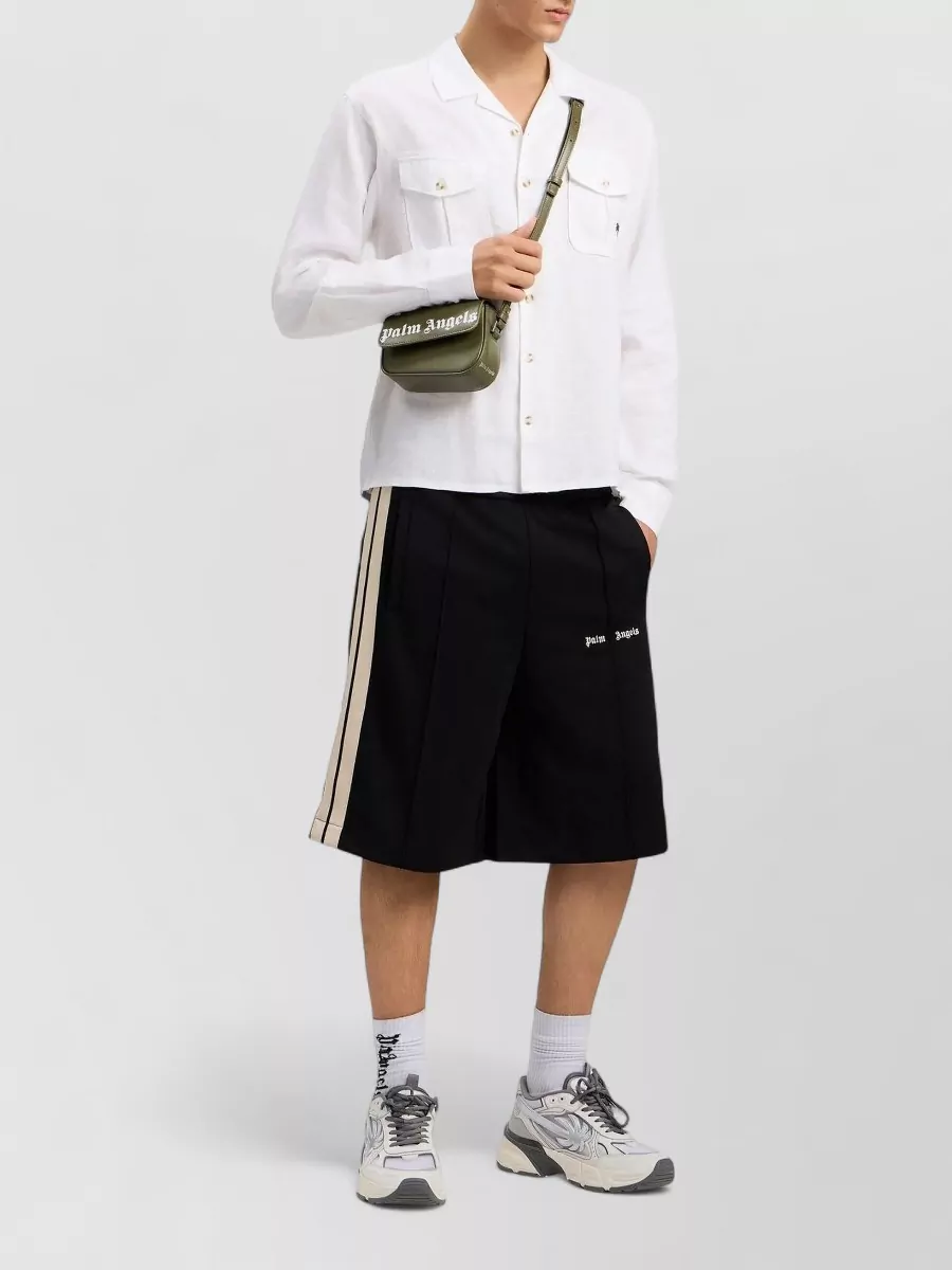 Palm Angels Logo-Print Track Shorts