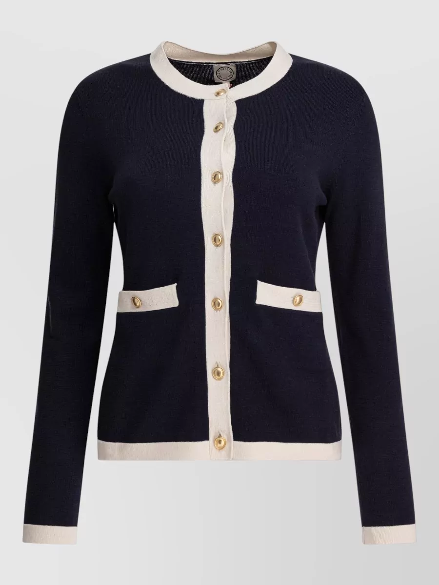 Ines De La Fressange Silk Knit Cardigan