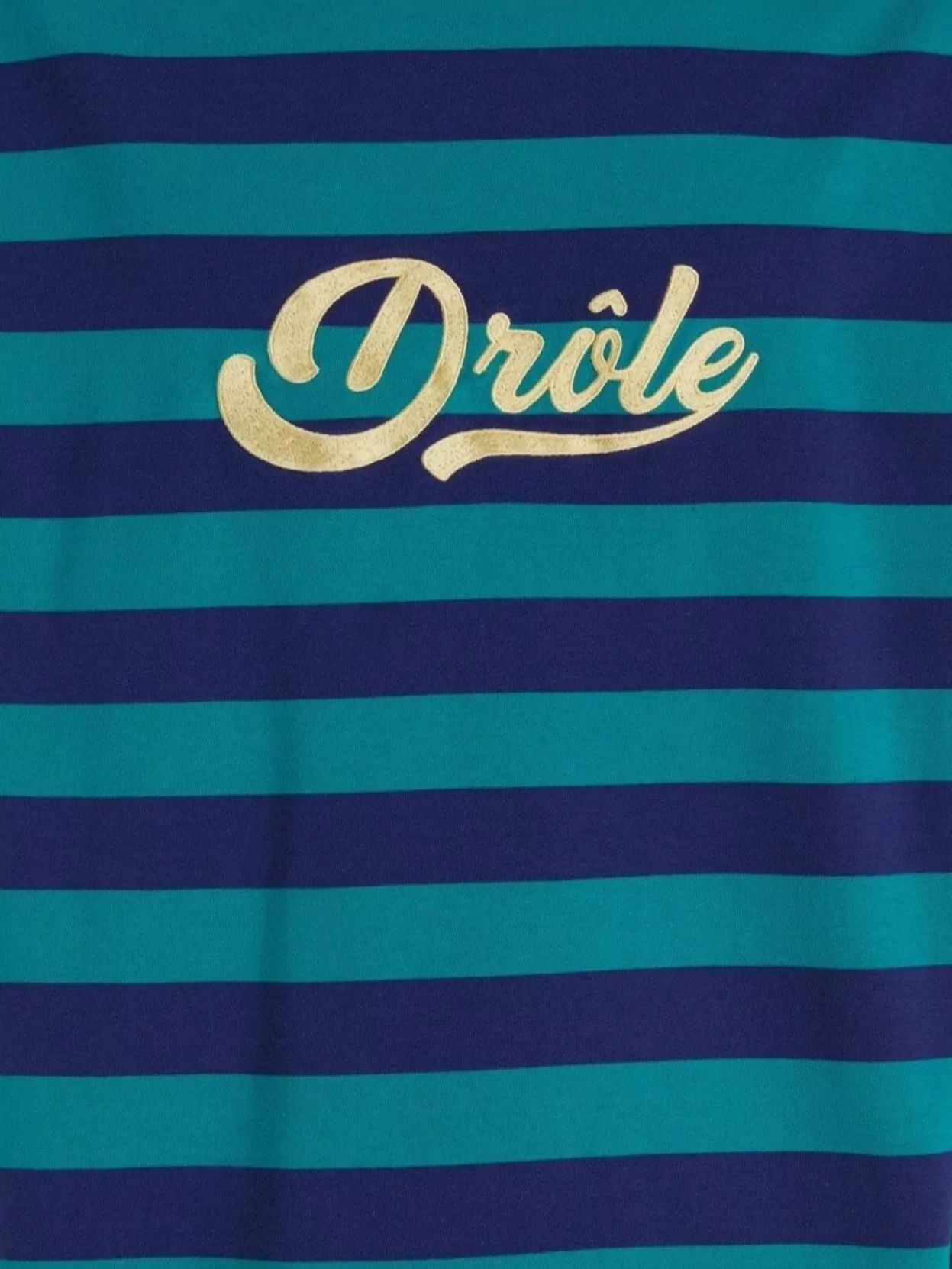 Drôle De Monsieur Crewneck Striped Pattern T-Shirt